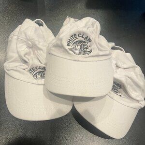 Bundle of Three White Claw Hard Seltzers Unisex White and Black Hats